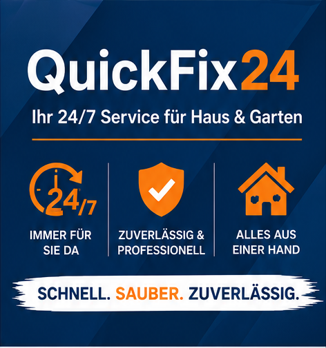 QuickFix24 Flyer Stil mit 24/7 Service